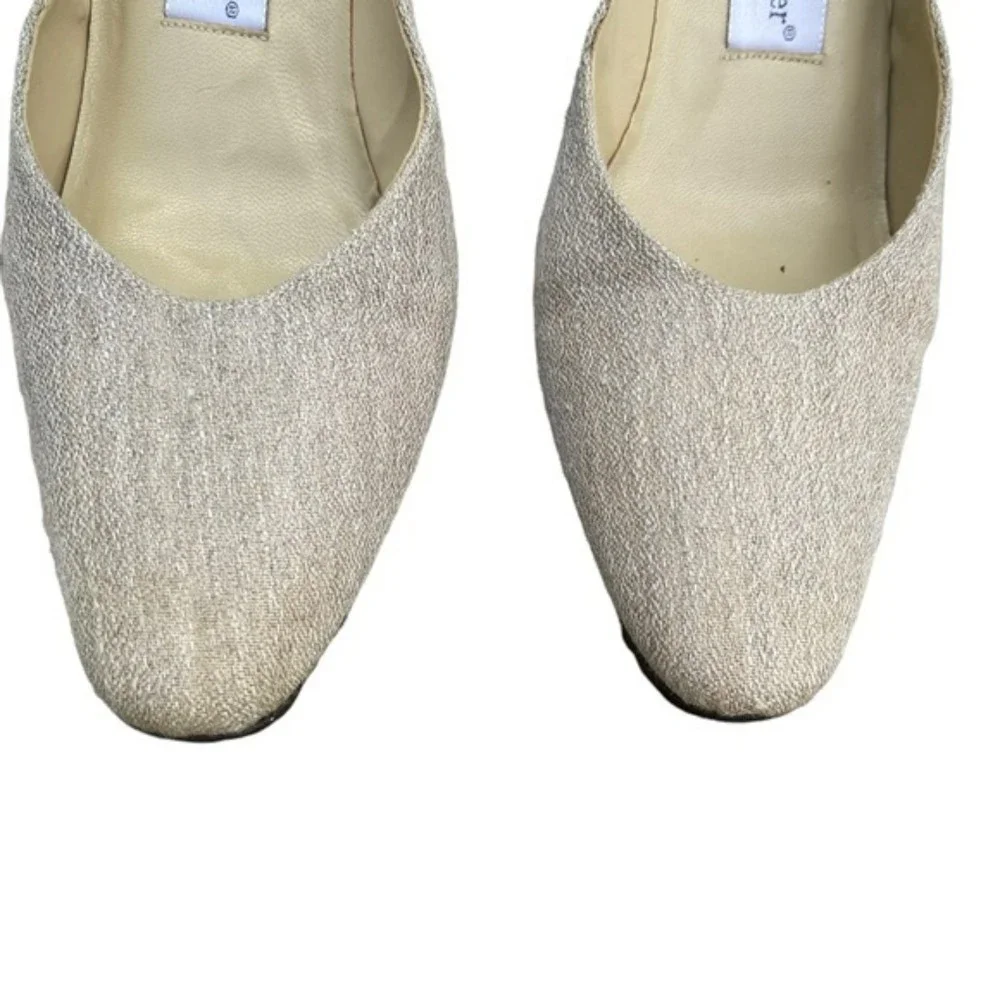Etienne Aigner Beige Fabric Taylor Heels - Picture 3 of 10